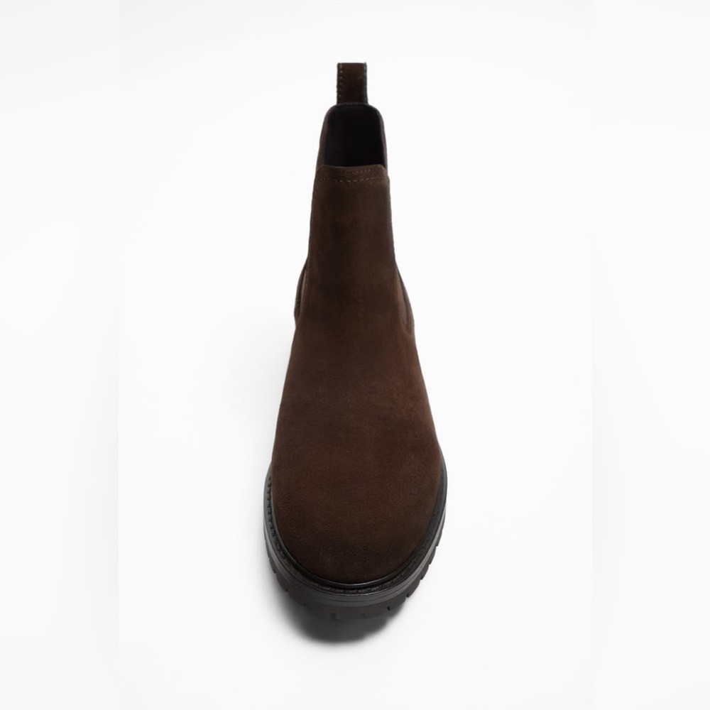NWT. Zara Man Brown Suede Leather Chelsea Ankle Boots. Size 7.  9 - Picture 3 of 10